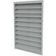Exterior wall grille 400 x 600 steel with fixed vanes - blank uncoated